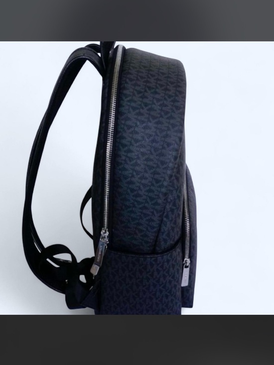 Michael Kors Black Logo-Print Backpack with Front Zip Pocket main image 4